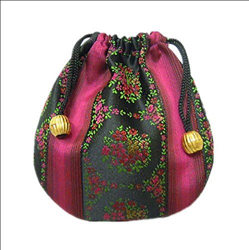 Double Colors Brocade Sack Drawstring Pounch Jewelry Pounch