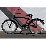 26" Beach Cruiser Bike Bicycle Matt Black Mens  Coaster