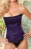 Spandex And Satin Zip Front Corset