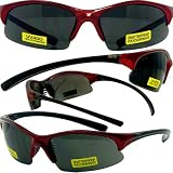 ALPHA SAFETY GLASSES UV400 SUNGLASSES ANSI Z87.1 EYE PROTECTION RED FRAME by SAFETY PRODUCTS MARKETPLACE