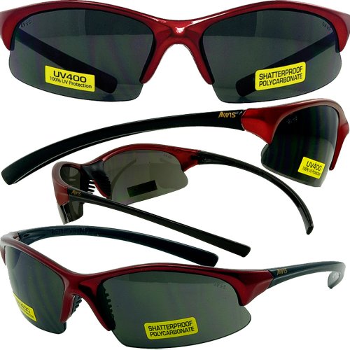 Click here to buy ALPHA SAFETY GLASSES UV400 SUNGLASSES ANSI Z87.1 EYE PROTECTION RED FRAME by SAFETY PRODUCTS MARKETPLACE.