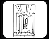 Decorated Mouse Pad with "black and white", pillars, structure, entrance, "Hong Kong", palace, architecture, door, Asia, building