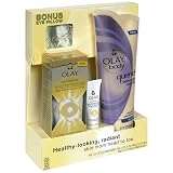 Olay Reviver Multi-Radiance Gift Pack, Quench Body Lotion (6.7-Ounce Tube) and Daily Illuminating UV Fragrance Free Face Lotion (2.5-Ounce Box) with Bonus Eye Pillows