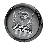 PlastiColor 006322 Gray Fire Dragon Steering Wheel Cover