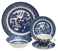 Churchill China Chelsea Blue Willow 20-Piece Dinnerware Set, Service for 4