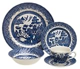 Churchill China Chelsea Blue Willow 20-Piece Dinnerware Set, Service for 4