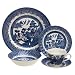 Churchill China Chelsea Blue Willow 20-Piece Dinnerware Set, Service for 4