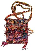 Recycled Silk Sari Passport Bag