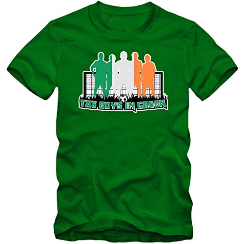 Irland EM 2016 #7 T-Shirt | Éire | Fußball | Herren | The Boys in Green | Trikot | Nationalmannschaft, Farbe:Hellgrün (Kelly Green L190);Größe:S