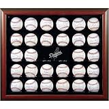 Mounted Memories Los Angeles Dodgers 30 Ball Brown Wood Baseball Display Case