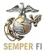 US Marines Semper Fi Eagle Graphic Long Sleeve Officially Licensed T Shirt