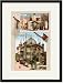 Black Framed/Matted Print 17x23, Building of All Nations and Pavilion of Chili at the Paris Exhibition, 1889