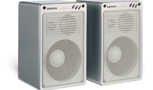 Lenco HIFI 880 Regal-Lautsprecher Paar silber