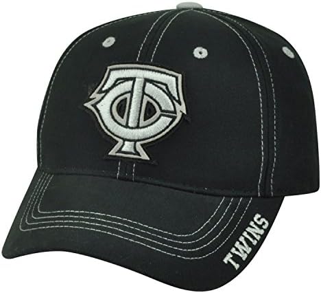 MLB Fan Favorite Minnesota Twins Felt Frost Contrast Stitch Adjustable Hat Cap
