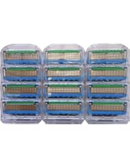 Health and Beauty: 12 Generic Replacement Blades for Fusion Proglide and Fusion Proglide Power Handle - Distributed by Living Healthy supps LLC