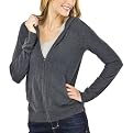 Mossimo&reg; Black Petites: Ultrasoft Hoodie Cardigan - Charcoal Grey Heather