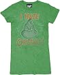 Junk Food Grinch I Hate Christmas Green Juniors T-shirt Tee