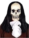 Deluxe Gothic Skull Mask with Hair and Sunglasses