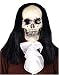 Deluxe Gothic Skull Mask with Hair and Sunglasses