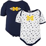 Michigan Wolverines Infant Navy Blue-White 2-Pack Creeper Set