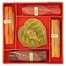 EXP Handmade Ceramic Elephant Figurine Incense Holder with 4 Fragrances in Gift Box