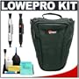 Lowepro Topload Zoom 2 (Forest Green) Digital SLR Camera Bag + Accessory Kit for Canon Rebel XSi, XS, T1i, T2i, EOS 50D, 5D, 7D, Nikon D3000, D5000, D40, D60, D90, D300, D300s, Olympus Evolt E-30, E-450, E-520, E-620, and Sony Alpha A230, A330, A380, A450, A500, A550, A850