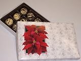 Scott's Cakes White Chocolate Truffles 1 Pound Poinsettia Box