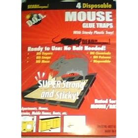 Glue Traps Mouse / Rat Sticky Trays [4 Pack Disposable] D.O.A.