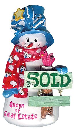 Snowman Queen Of Real Estate Christmas Ornament #W3089