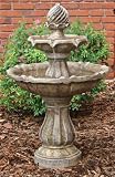 Two Tier Solar On Demand Fountain-Earth Tone