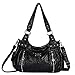 Angelkiss Large Purses and Handbags for Women Washed Faux Leather Crossbody Hobo Satchel Shoulder Handbag Tote Purse