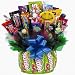 Skittles and Grins 37 Piece Chocolate and Candy Bouquet - Gourmet Food Gift Basket