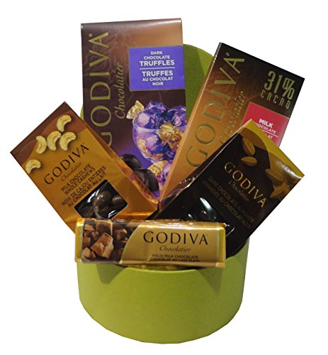 Small Godiva Chocolate Basket Green