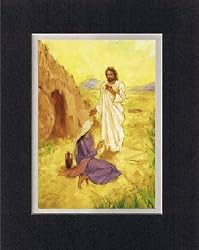 Beautiful and Inspiring Blank 8 x 10 Inches Frame able Easter Note Card on Double Beveled Matting