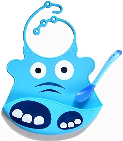 Soft Bib - Waterproof Silicone Bib With Crumb Catcher - Adjustable Secure Strap Stays On During Meals - High Quality, Flexible And 100% Safe Material - Best Adorable Pattern Design Baby Will Love - Easy Cleaning - Special FREE Gift Inside - Customer Satis