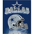 Dallas Cowboys Light Weight Fleece NFL Blanket (Grid Iron) (50x60")"