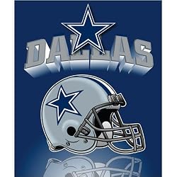 Dallas Cowboys Light Weight Fleece NFL Blanket (Grid Iron) (50x60) by Northwest