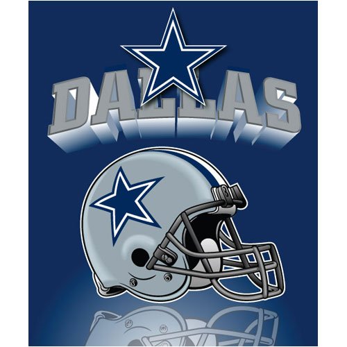 Dallas Cowboys Light Weight Fleece NFL Blanket (Grid Iron) (50x60)