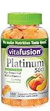 UPC 027917022727 product image for Vitafusion Platinum 50+ Gummy Multivitamins, Peach Flavor 100 Count | upcitemdb.com