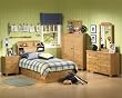 River Valley Collection with Bookcase Headboard in Golden Oak Finish By SouthShore Furniture