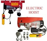 510W Electric Wire Rope Cable Hoist Lift Pulley 220 lb / 440lb