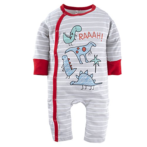 Big Elephant Baby Boys' 1 Piece Snap-Up Long Sleeve Romper Pajama G84