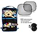 Backseat Organizer and Sun Shades Set | Perfect Back Seat Protector | Premium Fabric Backseat Organizer