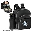 Connecticut Huskies - UConn Sorrento Insulated Deluxe Picnic Backpack - Black w/Digital Print