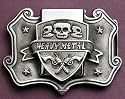 HEAVY METAL BADGE LIGHTER Belt Buckle