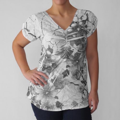 California Bloom Women's Sublimation Print Burnout Top