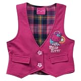 Girls' Hello Kitty Pink Plaid Sleeveless Sweater Vest