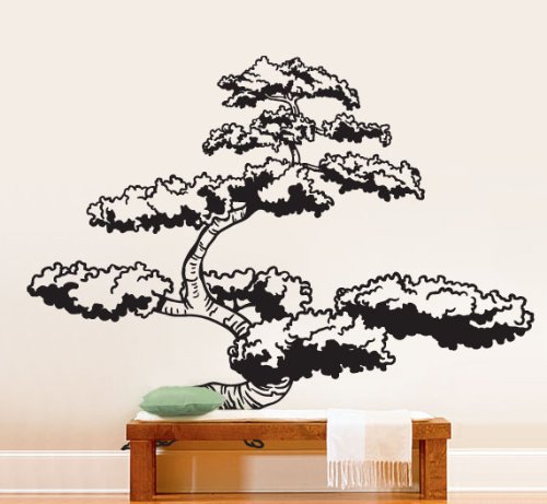 Vinyl Wall Art Decal Sticker Asian Japanese Bonsai Tree 6ft Tall 72