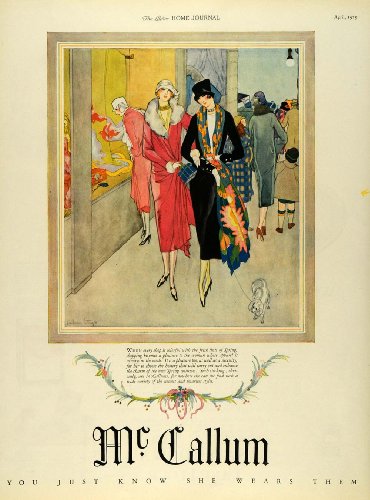 1925 Ad Art Deco McCallum Hosiery Stockings Fashion - Original Print Ad