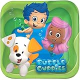 American Greetings Bubble Guppies 7" Square Plate, 8 Count, Party Supplies Novelty